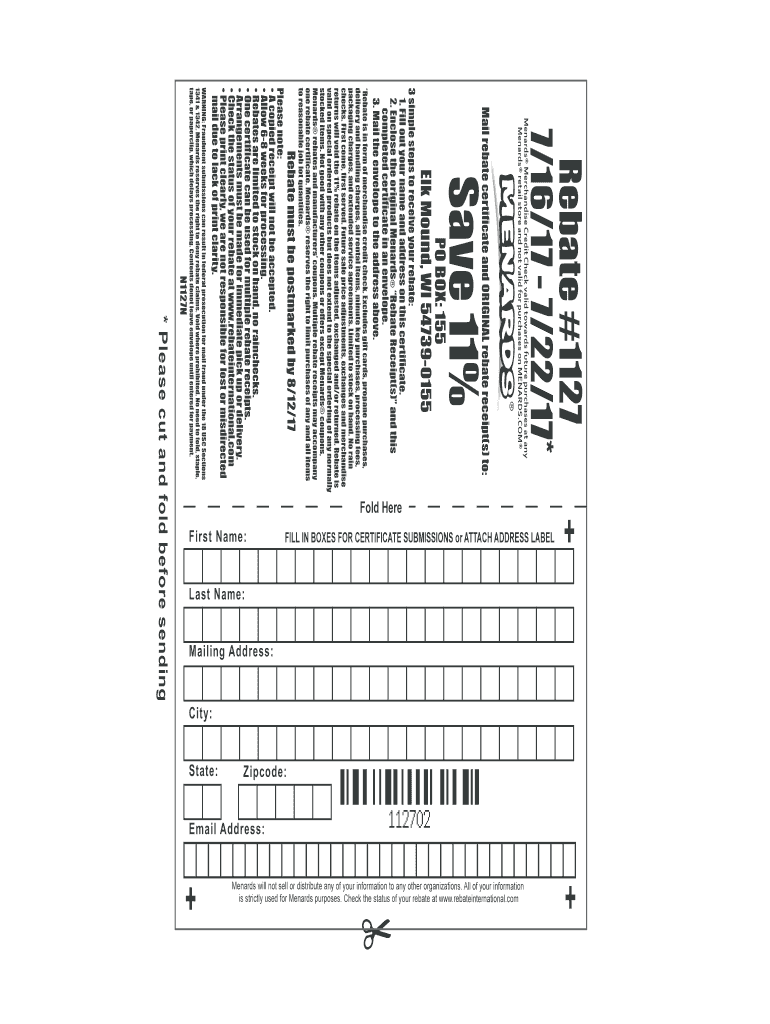 Menards 11 Rebate Maximum