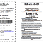 Menards 11 Rebate Form 7599