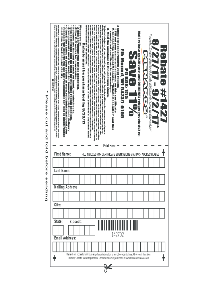Menards Expired Rebate