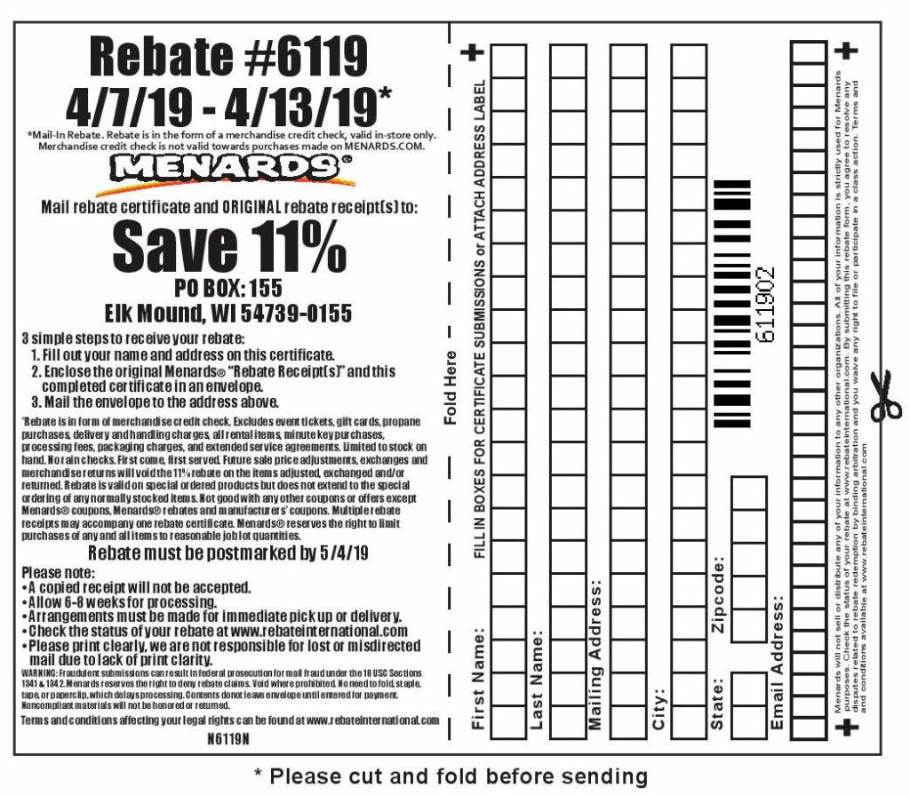 Does Menards Rebate Checks Expire