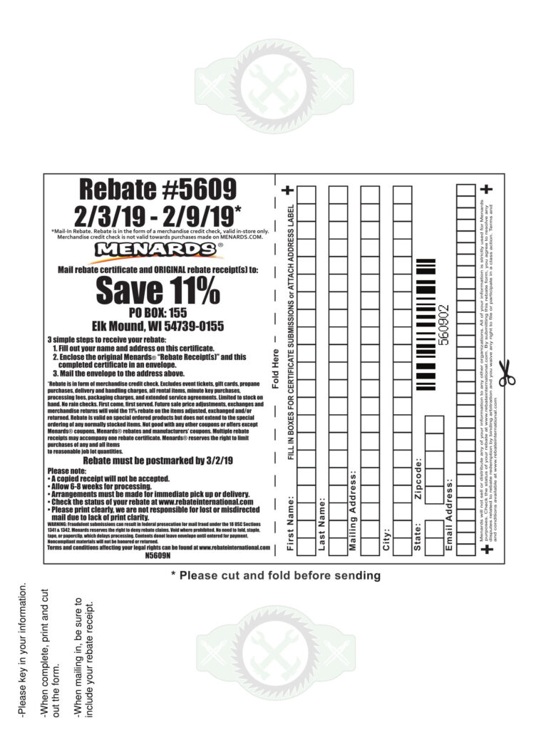 How To Submit A Menards Rebate