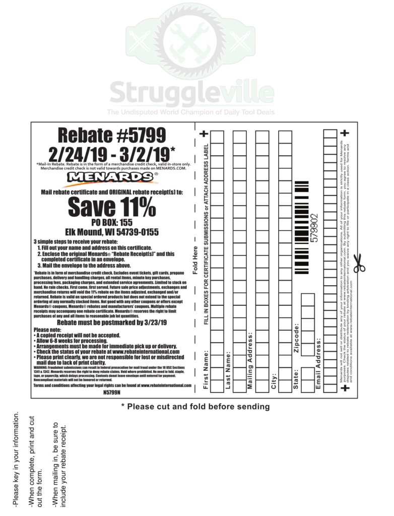 Check Rebate Status Menards
