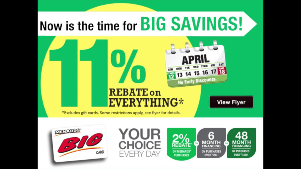 Menards 11 Off Makeup Rebate
