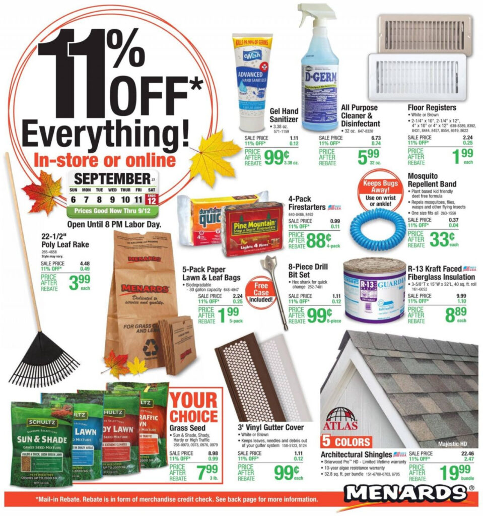 Latest Menards 11 Rebate