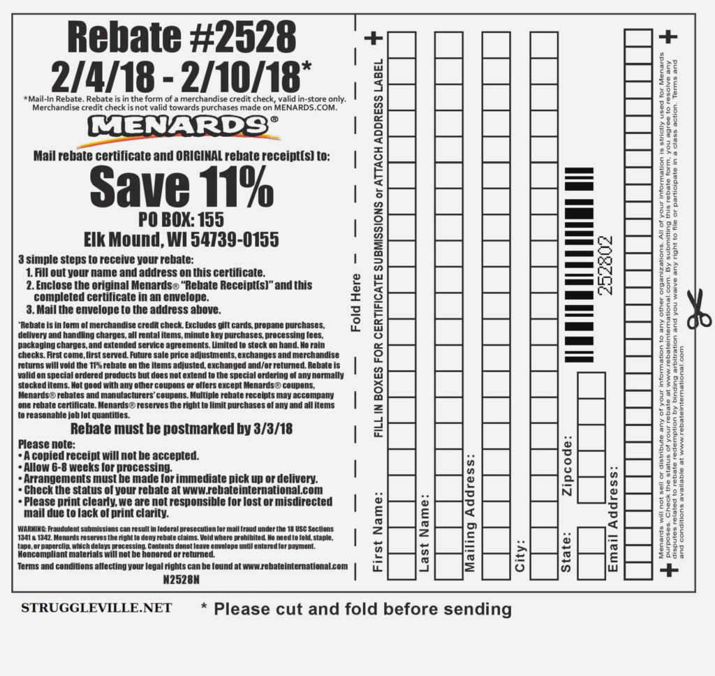 Menards Rebate 1000