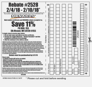 Menards Rebate 1000 - MenardsRebate-Form