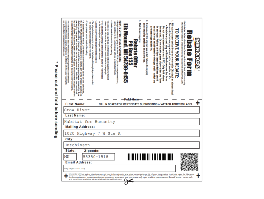 Menards Rebate Past Postmark Date