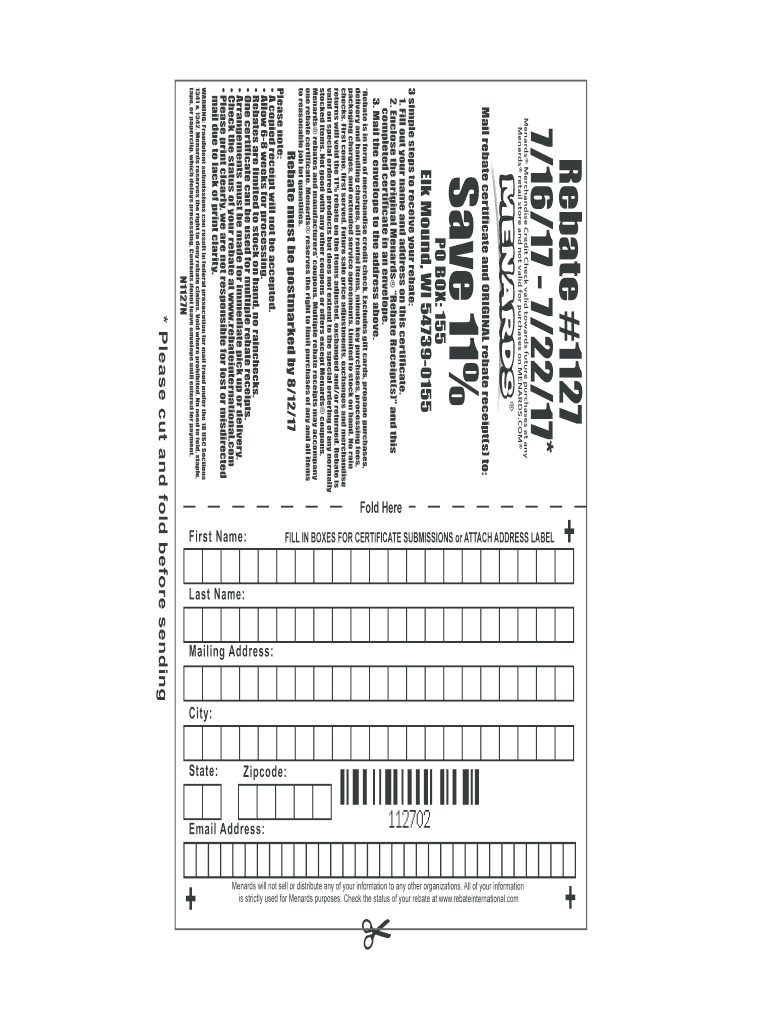 Menards Rebate Adjustment Form May 2024
