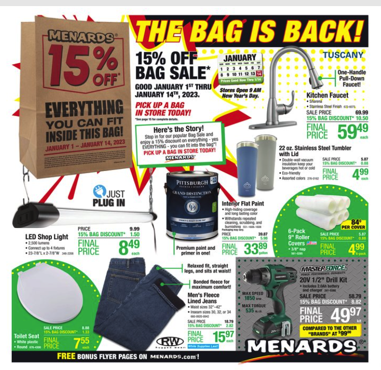 Menards January 2023 Rebate