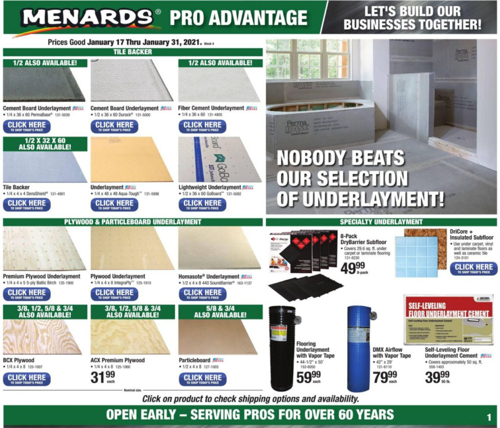 Menards Week Before Rebate