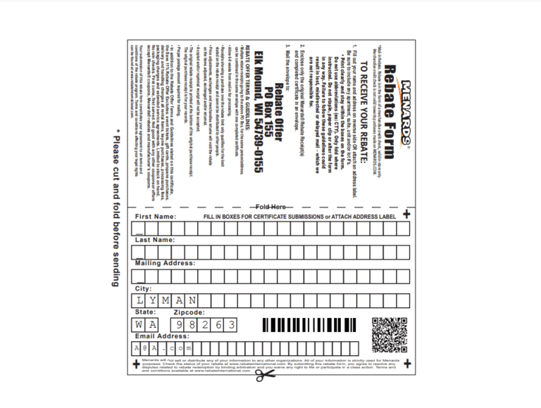 Menard Rebate With Online