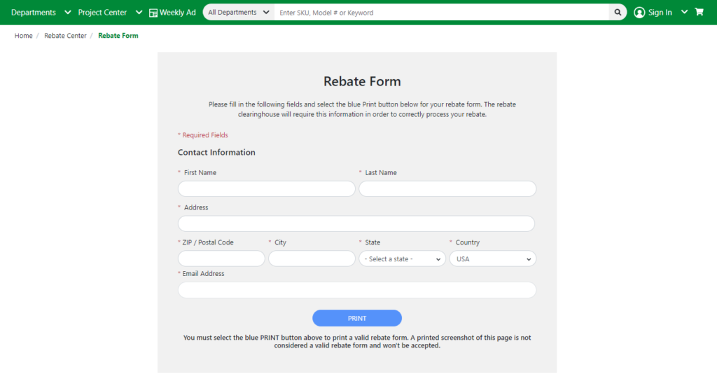 Menards Rebate Status Lookup