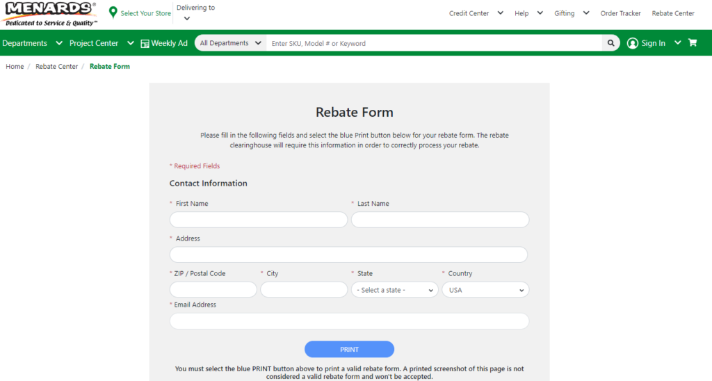 Can You Use A Menards Rebate Check Online