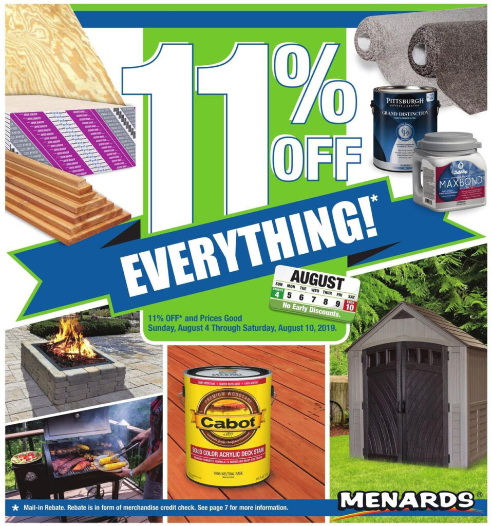 When Will The Next 11 Rebate Be At Menards